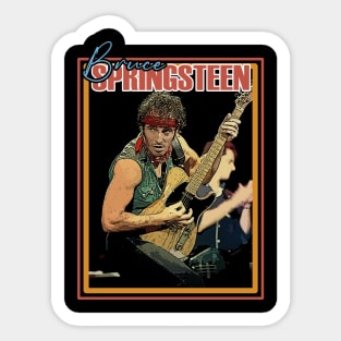 Vintage Springsteen Classic Rock Reimagined Sticker